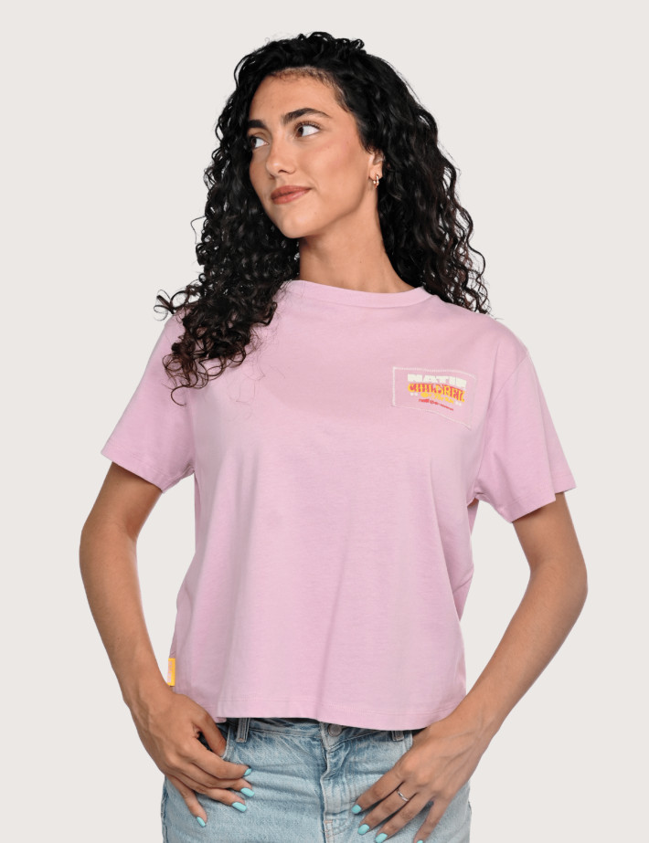 Natif T-Shirt Femme Manches Courtes Children Of The Sun Rose