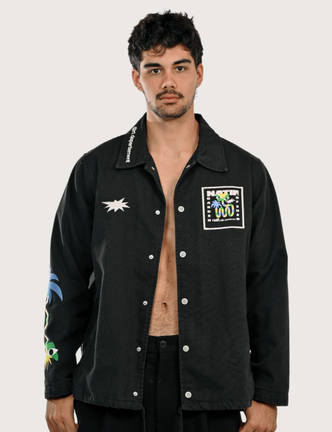 Natif Veste Unisexe Coach Snake Noir