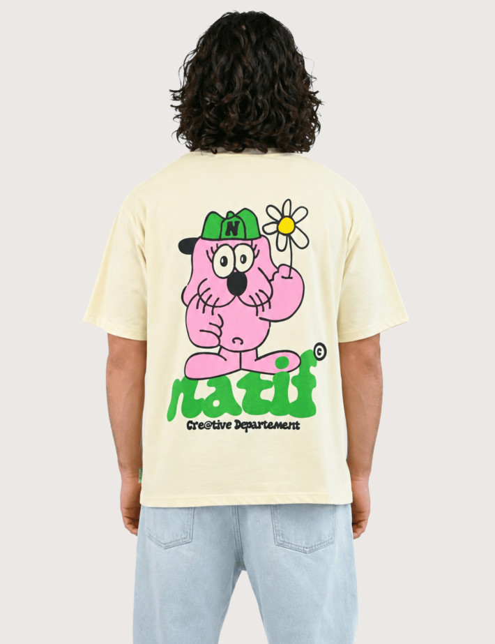 Natif T-Shirt Unisexe Manches Courtes Creative Dpt Crème