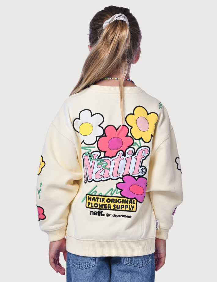 Natif Sweat Loose Enfant Flower Supply Original Jaune - 2