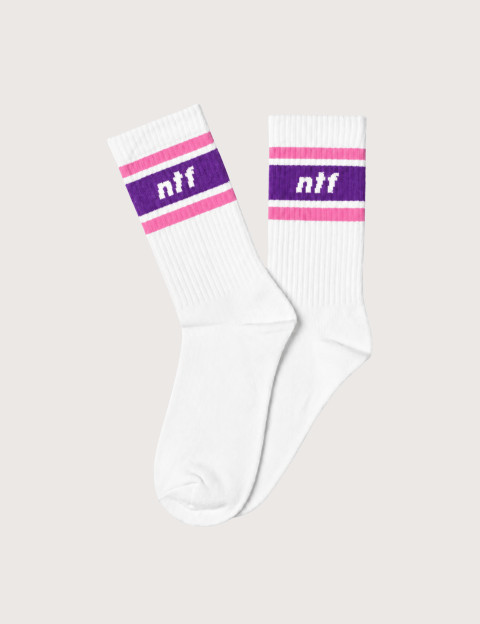 Natif Chaussettes Montantes Original Blanc Violet