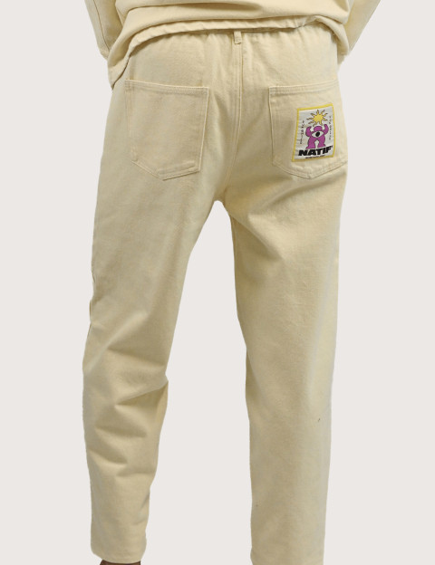 Natif Pantalon Unisexe Sunchild Denim Jaune