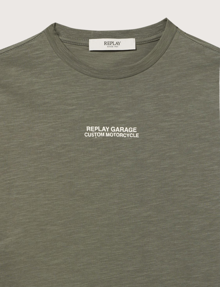 REPLAY T-Shirt Manches Longues Enfant Kaki Militaire C00H - 3
