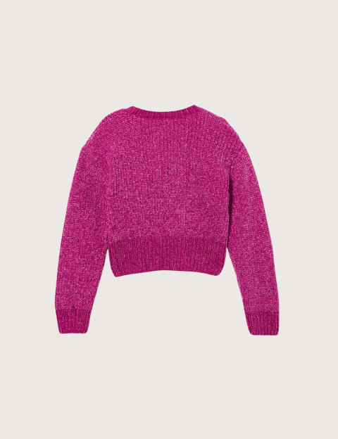 REPLAY Pull en Maille Cropped Enfant Rose C0B5 - 2