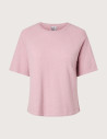 PIECES T-Shirt Manches Courtes Col Rond Bree Rose