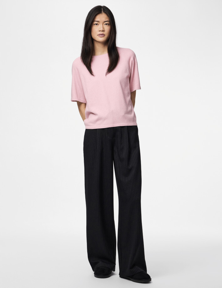 PIECES T-Shirt Manches Courtes Col Rond Bree Rose - 3
