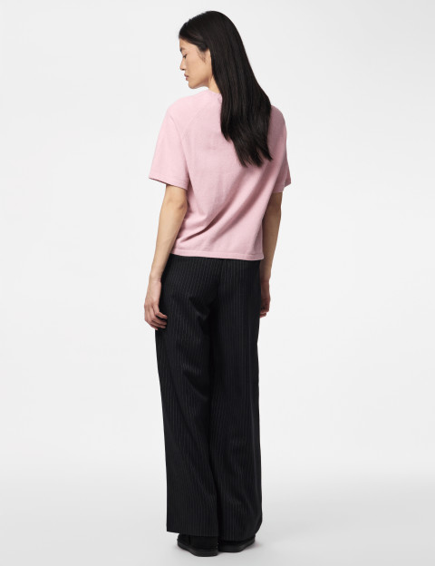 PIECES T-Shirt Manches Courtes Col Rond Bree Rose - 4