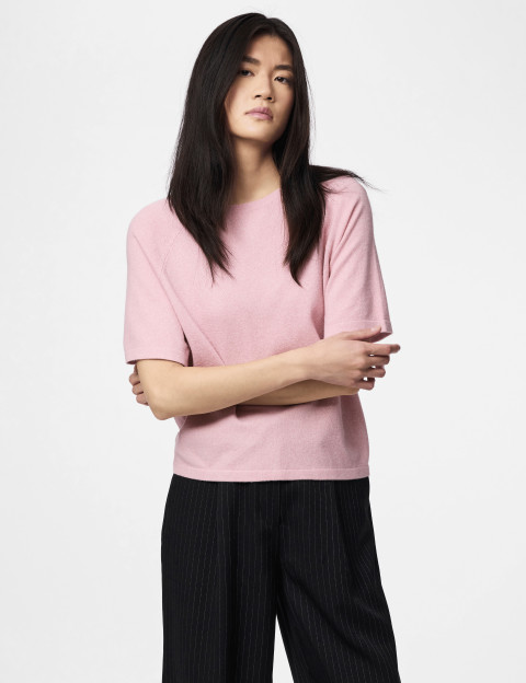 PIECES T-Shirt Manches Courtes Col Rond Bree Rose - 5