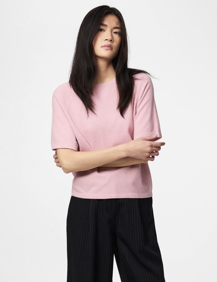 PIECES T-Shirt Manches Courtes Col Rond Bree Rose - 5