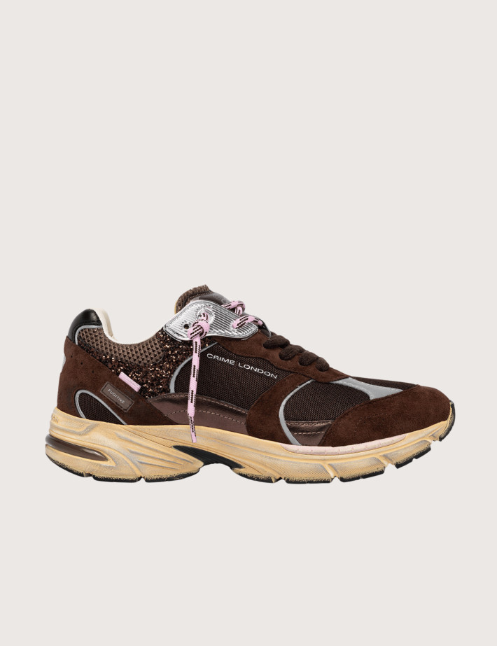 Crime London Baskets Femme Fugitive Marron