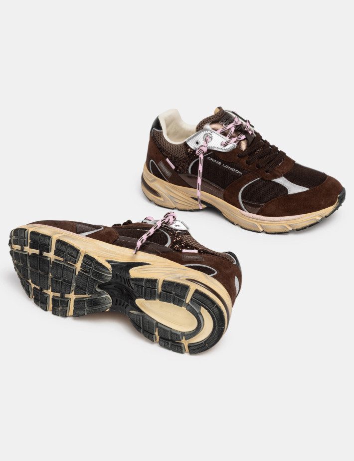 Crime London Baskets Femme Fugitive Marron - 2