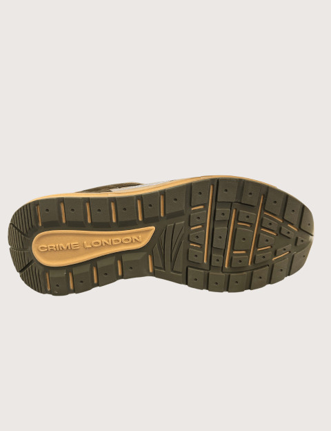 Crime London Baskets Femme Akira Gris Kaki - 5