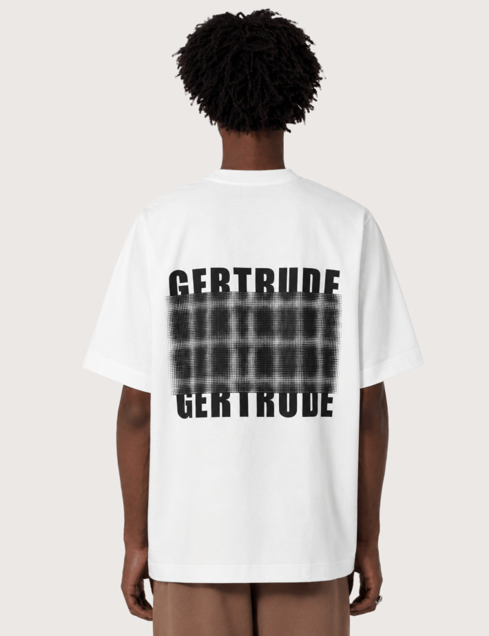GERTRUDE T-Shirt Mixte Print au Dos Darryl Dots Blanc