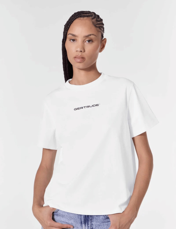 GERTRUDE T-Shirt Femme Manches Courtes Louise Blanc - 2