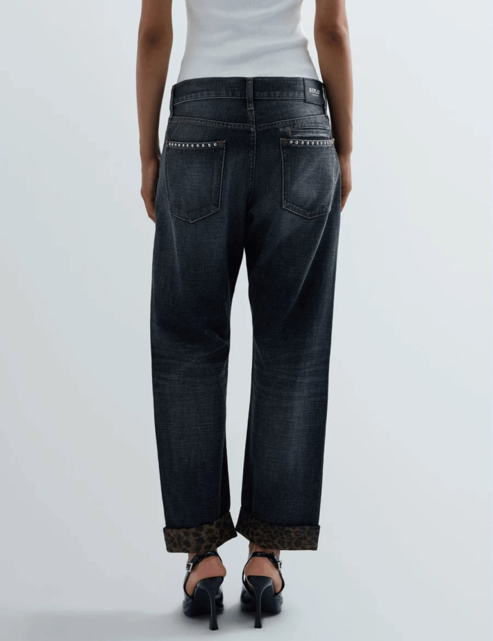 REPLAY Jean Femme Coupe Relaxed Boy Aubry Gris C097 - 2