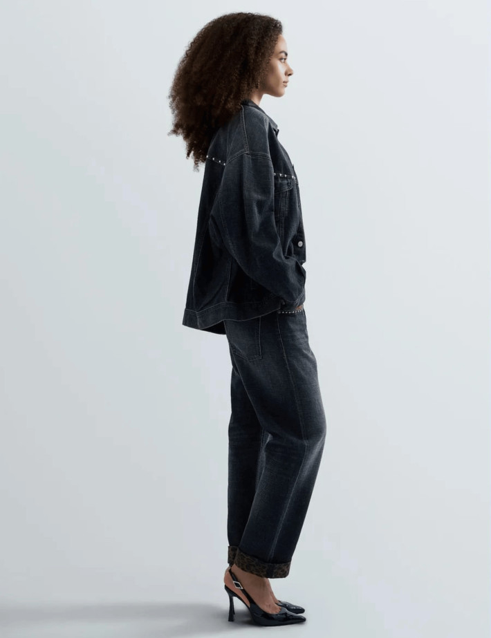 REPLAY Jean Femme Coupe Relaxed Boy Aubry Gris C097 - 4