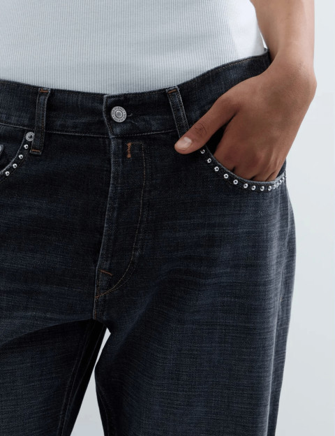 REPLAY Jean Femme Coupe Relaxed Boy Aubry Gris C097 - 6