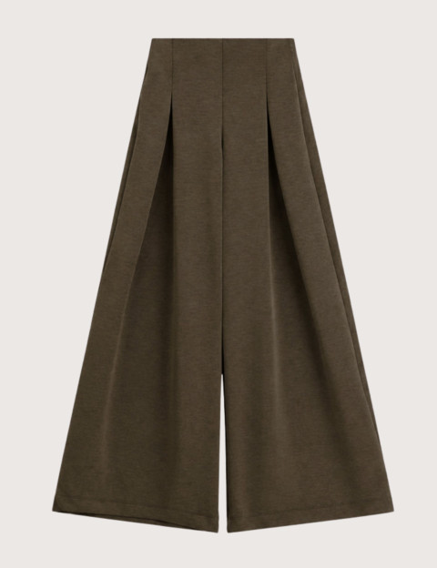 IMPERIAL Pantalon Femme à Pinces Large Coffee