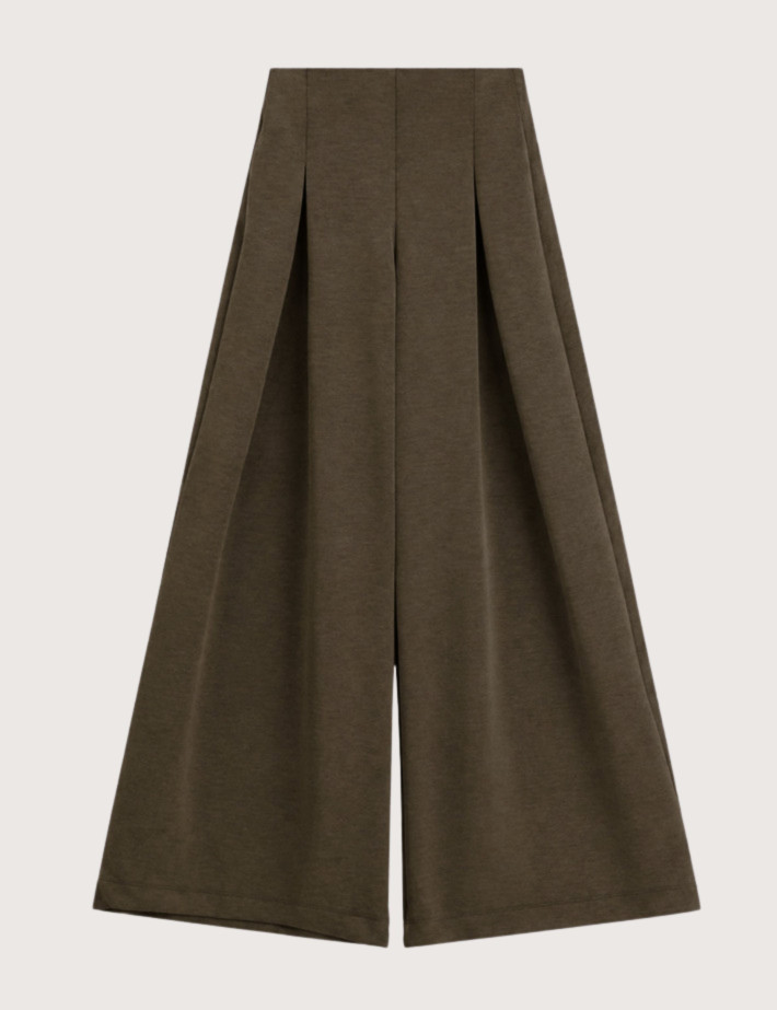 IMPERIAL Pantalon Femme à Pinces Large Coffee
