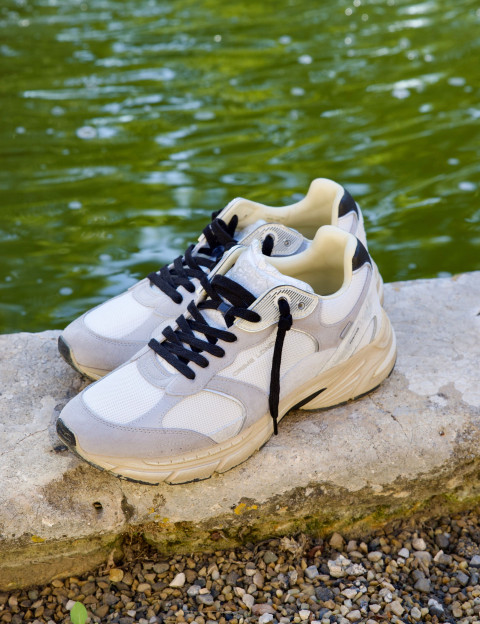 Crime London Baskets Homme Fugitive Gris Blanc - 6