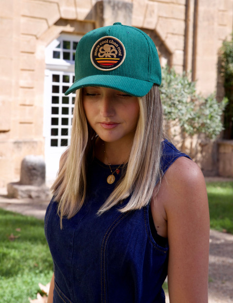 Jonsen Island Casquette Trucker Velours Côtelé More Cool Vert - 3