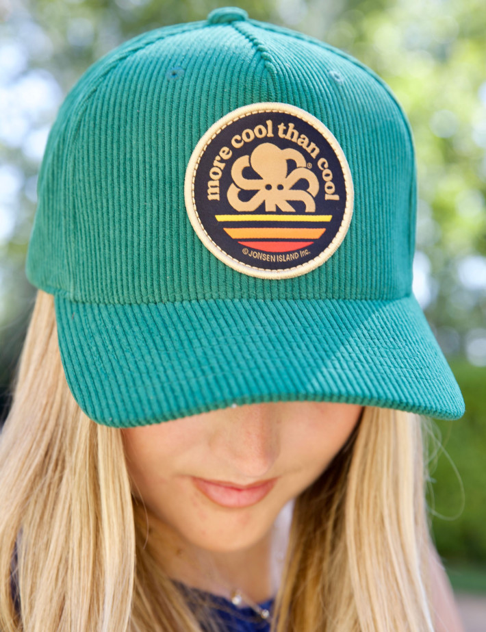 Jonsen Island Casquette Trucker Velours Côtelé More Cool Vert - 4