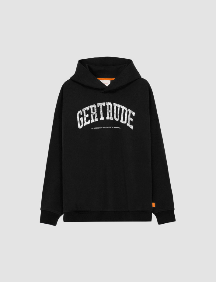 GERTRUDE Sweat à Capuche Mixte Antoine Flou Print au Dos Noir