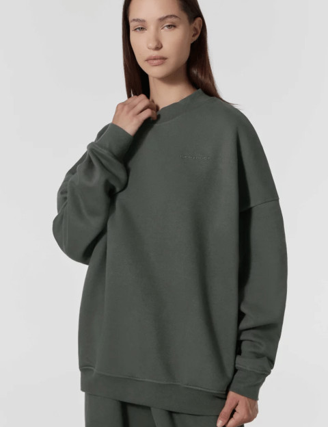 GERTRUDE Sweat Mixte Col Rond Ruben Geo Kaki - 5