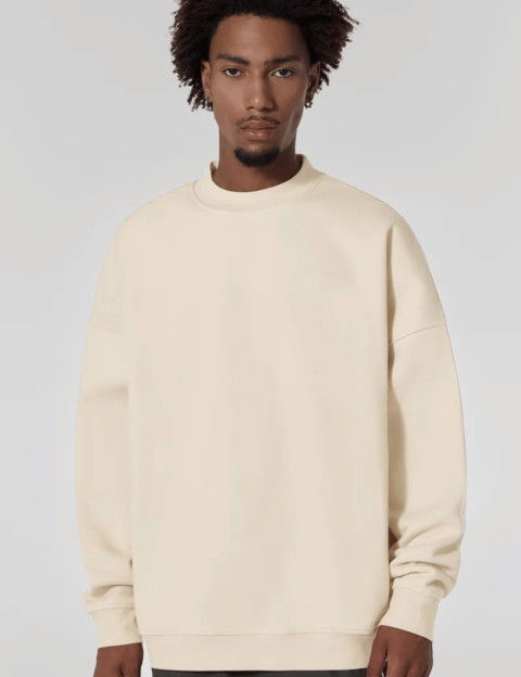 GERTRUDE Sweat Mixte Col Rond Ruben Geo Beige Latte - 6