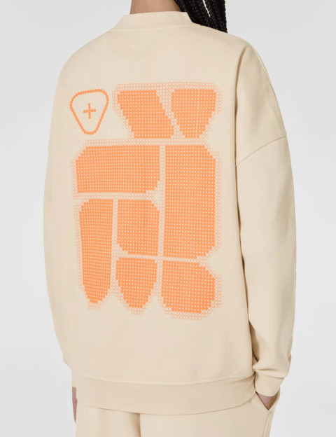 GERTRUDE Sweat Mixte Col Rond Ruben Geo Beige Latte - 3