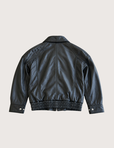 OAKWOOD Veste Femme en Cuir Misoka Noir - 2