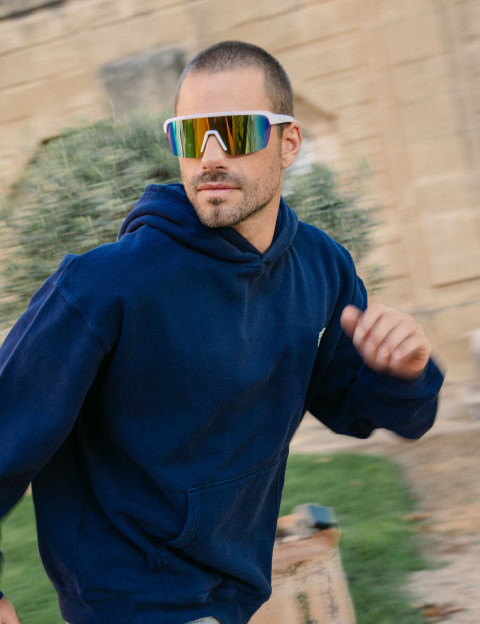 IYÜ Design Lunettes de Soleil Julian Blanc Reflet Jaune - 6