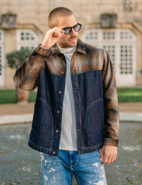 REPLAY Surchemise Homme Bi-Matière Denim C007 - 5