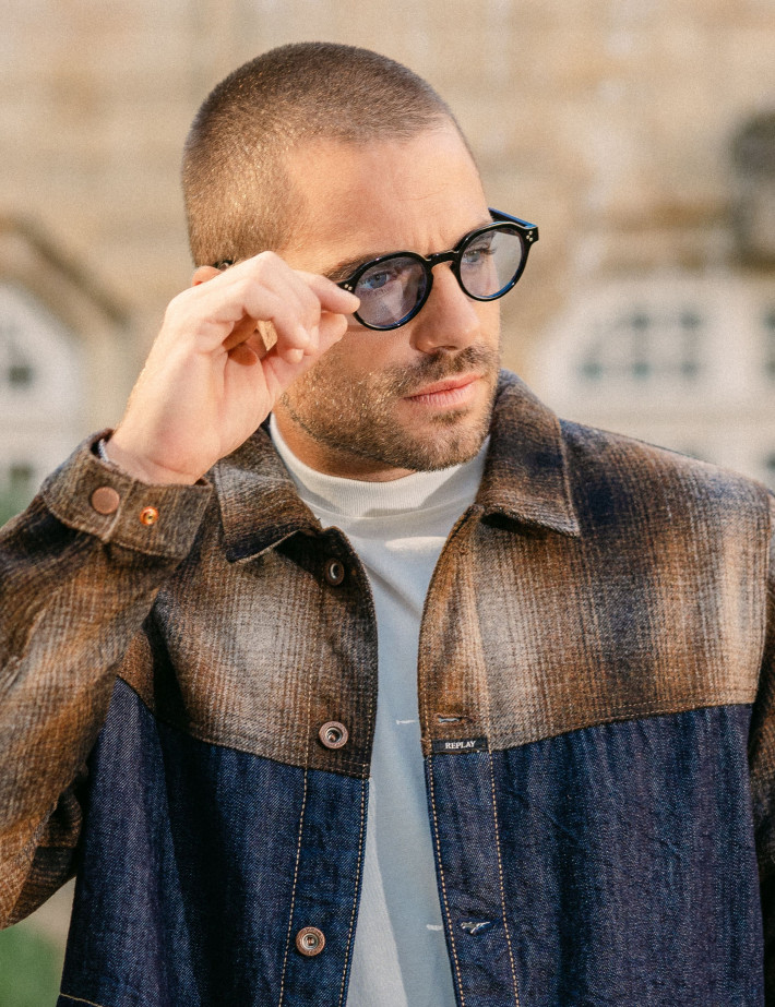 IYÜ Design Lunettes de Soleil Orso Noir Bleu - 7