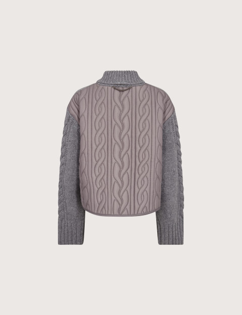 MOS MOSH Pull Femme Torsadé Godinaz Gris - 4