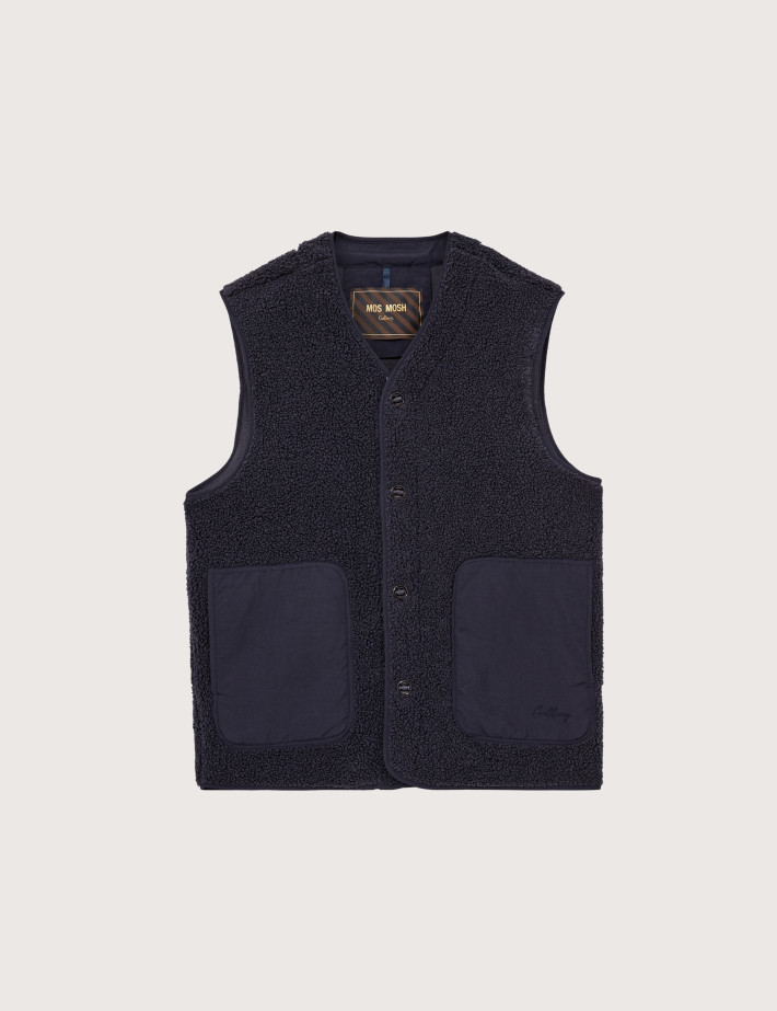 MOS MOSH Gilet Homme Sans Manches Harry Marine