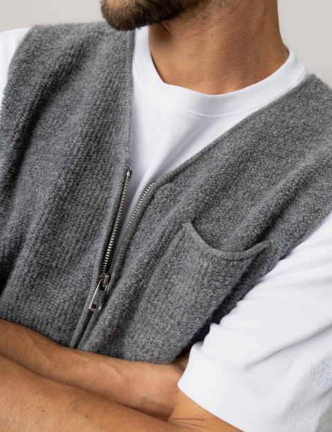 MOS MOSH Veste Homme Sans Manches Cess Gris Chiné - 2