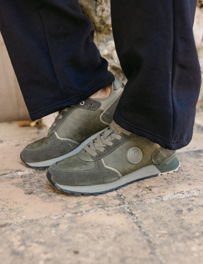COLMAR Baskets Homme Travis Boost Kaki