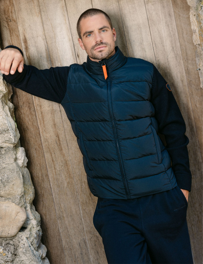 GERTRUDE Gilet Homme Bi-Matière Alessandro Noir - 6