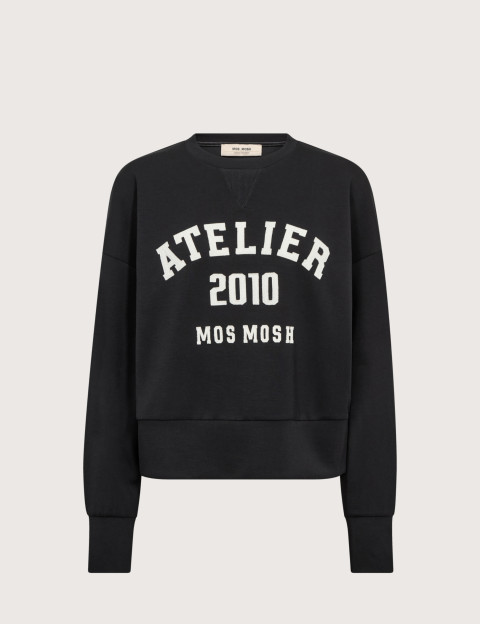 MOS MOSH Sweat Femme Col Rond Nima O-LS Noir