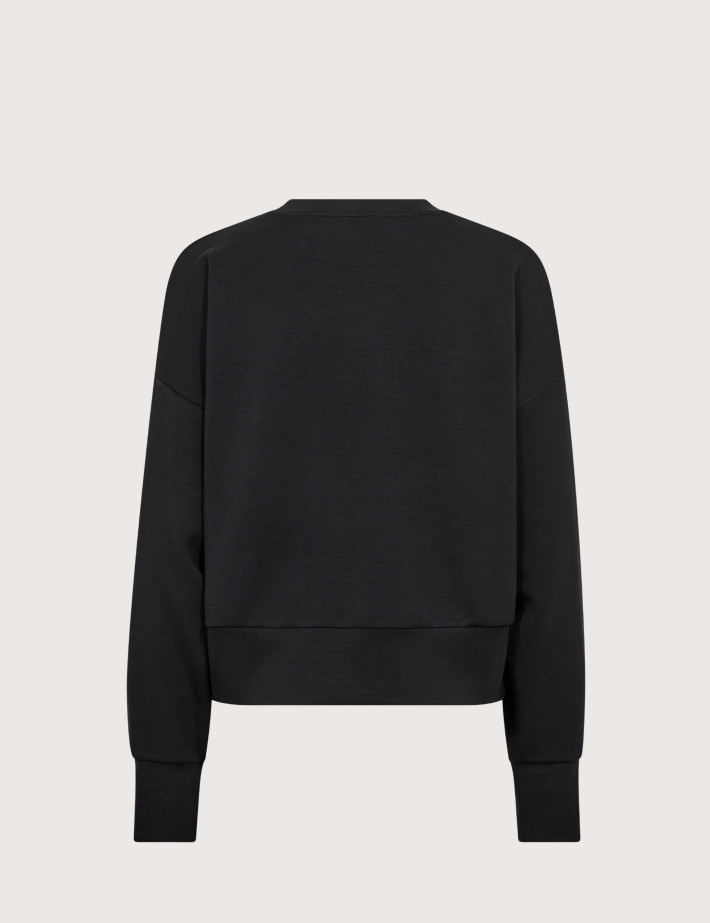 MOS MOSH Sweat Femme Col Rond Nima O-LS Noir - 3