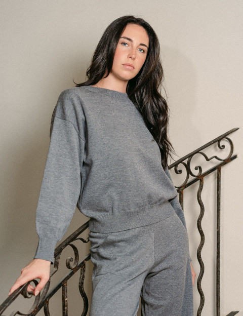 REPLAY Pull Femme Coupe Large Anthracite C044 - 3