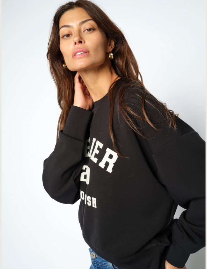 MOS MOSH Sweat Femme Col Rond Nima O-LS Noir - 4