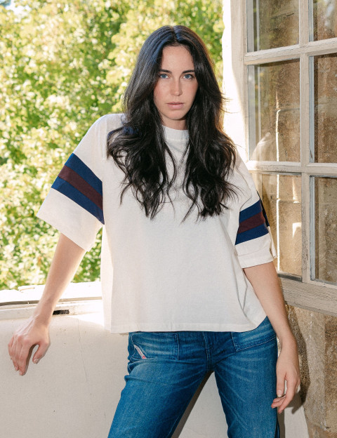 SWEET PANTS T-Shirt Unisex Oversize Arm Tee Blanc - 3