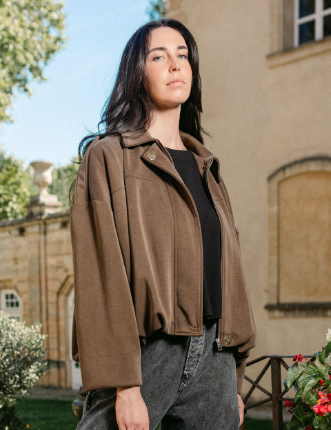 IMPERIAL Blouson Femme Coupe Ballon Coffee - 2