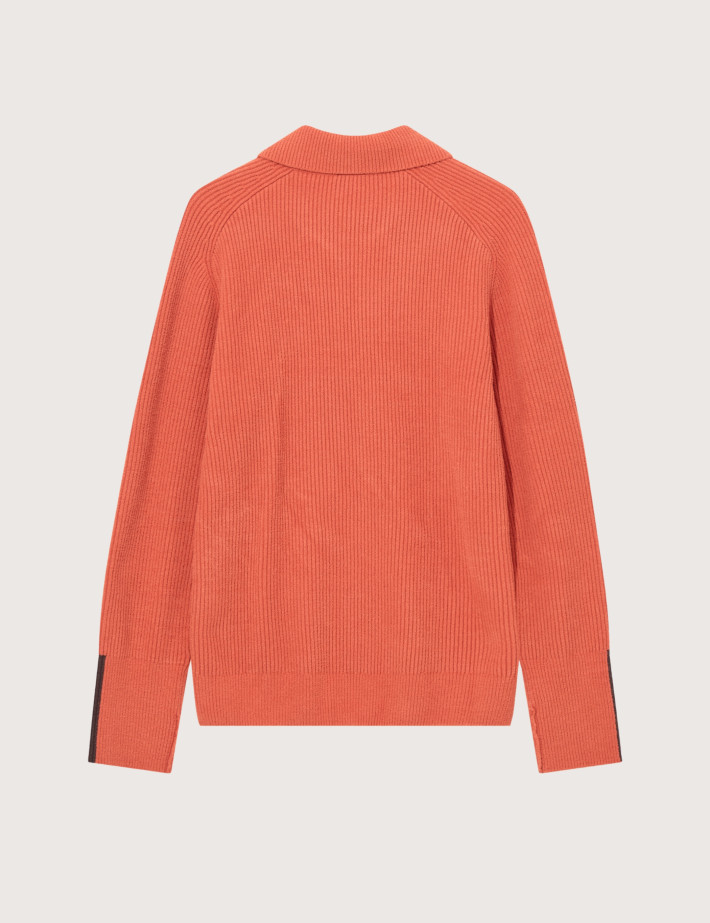MOS MOSH Pull Homme à Zip Porter Orange - 2
