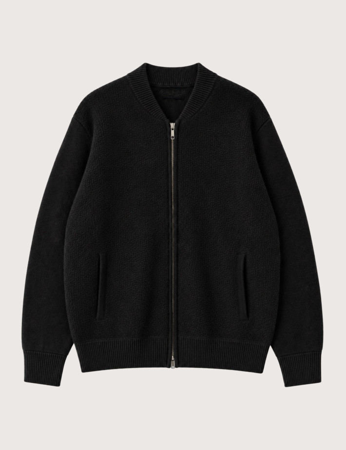 MOS MOSH Cardigan Homme à Zip Ryan Noir