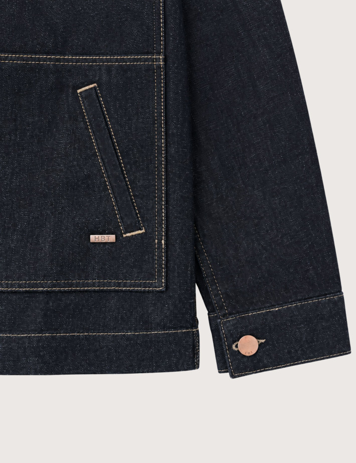 HBT DENIM STAY BLUE | NEXT Veste Zip Class Col Aviateur Homme - 2