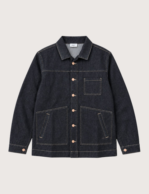 HBT DENIM STAY BLUE | NEXT Veste à Boutons Col Aviateur Homme