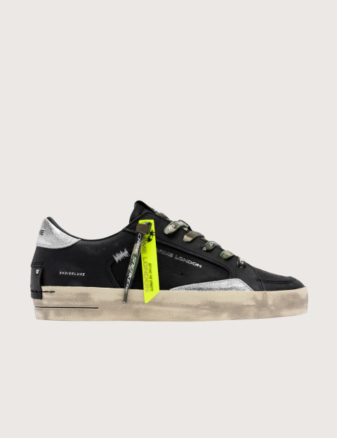 Crime London Baskets Basses Homme SK8 Deluxe Noir Camouflage